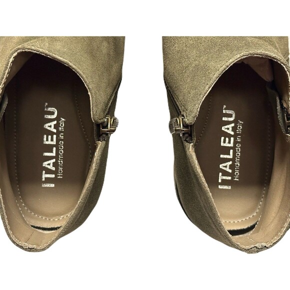 NEW Italeau Womens Size 9-9.5 Waterproof Italian Suede Foliana Booties Moss $399 - Picture 10 of 13